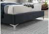 5ft King Size Fyn Dark Grey Charcoal Linen Fabric Upholstered Bed Frame 5